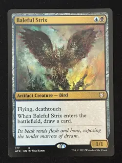 1x MTG Baleful Strix - Commander: Adventures in the Forgotten Realms (AFC) #177 - Image 3