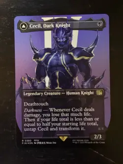 MTG Final Fantasy English Cecil, Dark Knight Borderless 0380 Foil - Image 1