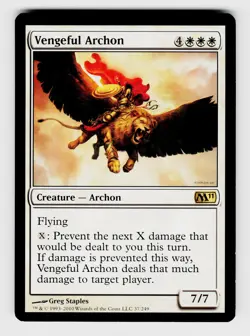 MTG, Magic 2011 (M11), Vengeful Archon, regular, No.37, R - Image 1