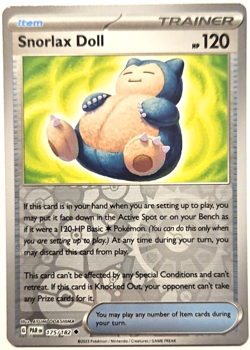 SNORLAX Doll Reverse Holo Pokemon Card - Image 1