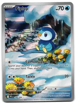 Piplup 098/094 - 🌊 Phantasmal Flames Illustration Rare Pokemon TCG 🖤 - NM - Image 1
