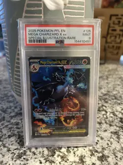 Pokemon 2025 Mega Charizard X ex 125/094 SIR Phantasmal Flames PSA 9 - Image 1