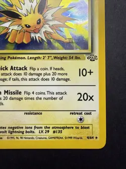 Jolteon Jungle #4/64 Holo Pokemon NM - Image 4