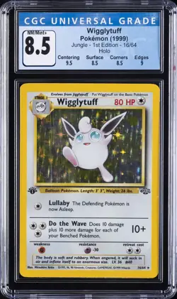 1999 POKEMON JUNGLE 1ST ED. HOLO #16/64 WIGGLYTUFF CGC 8.5 - Image 1