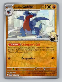 Cynthia's Gabite 103/182 Common Destined Rivals Pokemon Reverse Holo Near Mint - Image 1