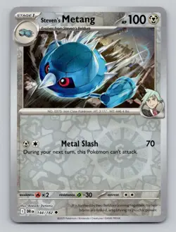 Steven's Metang 144/182 Uncommon Destined Rivals Pokemon Reverse Holo Near Mint - Image 1