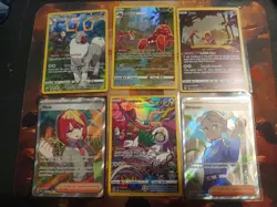 Pokemon TCG Scarlet & Violet 6 Card Lot Full Art Holo Wyrdeer Jynx Mela Parasect - Image 1