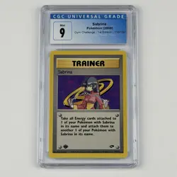 Sabrina 110/132 1st Edition CGC 9 Mint Blue Label TCG Pokemon 2000 Gym Challenge - Image 1