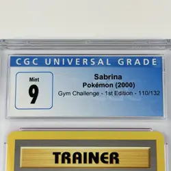 Sabrina 110/132 1st Edition CGC 9 Mint Blue Label TCG Pokemon 2000 Gym Challenge - Image 2