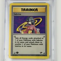 Sabrina 110/132 1st Edition CGC 9 Mint Blue Label TCG Pokemon 2000 Gym Challenge - Image 3