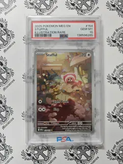 PSA 10 Gem Mint Stufful Illustration Rare #154🔥🔥 Pokemon Mega Evolution - Image 1