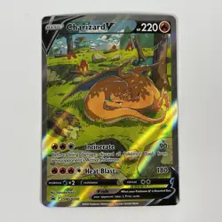 Pokemon Charizard v SWSH260 Full Art Black Star Promo Holo Card NM Condition - Image 1