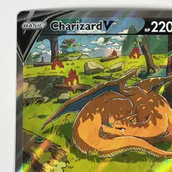 Pokemon Charizard v SWSH260 Full Art Black Star Promo Holo Card NM Condition - Image 2