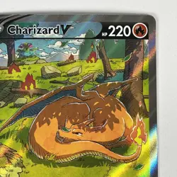 Pokemon Charizard v SWSH260 Full Art Black Star Promo Holo Card NM Condition - Image 3