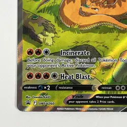 Pokemon Charizard v SWSH260 Full Art Black Star Promo Holo Card NM Condition - Image 4