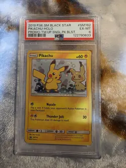 Pokemon TCG Pikachu SM Black Star Promo SM162 Holo PSA 6 2019 Basic English - Image 1