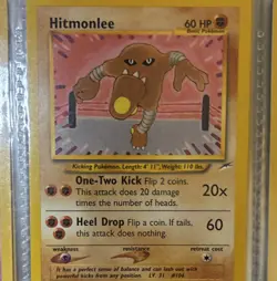 Hitmonlee 42/105 Neo Destiny Regular 60 HP Basic Uncommon Pokemon Card - Image 1