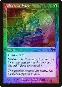 Obsessive Search FOIL Torment PLD Blue Common MAGIC GATHERING CARD ABUGames - Image 1