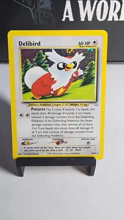 Pokemon TCG Delibird 5/64 Neo Revelation Holo Rare Card - Image 1