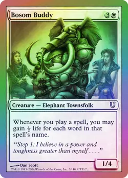 Bosom Buddy FOIL Unhinged NM White Uncommon MAGIC THE GATHERING CARD ABUGames - Image 1