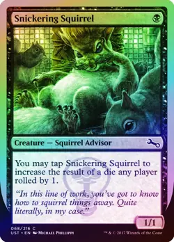 Snickering Squirrel FOIL Unstable NM Black Common MAGIC MTG CARD ABUGames - Image 1