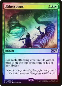 Aetherspouts FOIL Magic 2015 / M15 PLD Blue Rare MAGIC MTG CARD ABUGames - Image 1