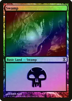 Swamp (290) FOIL Time Spiral NM Basic Land MAGIC THE GATHERING CARD ABUGames - Image 1