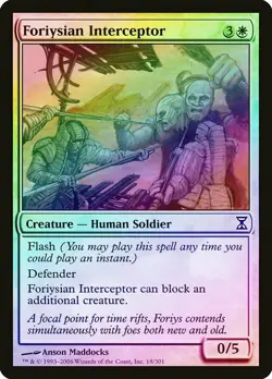 Foriysian Interceptor FOIL Time Spiral NM White Common MAGIC MTG CARD ABUGames - Image 1
