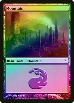 Mountain (296) FOIL Time Spiral NM Basic Land MAGIC GATHERING CARD ABUGames - Image 1
