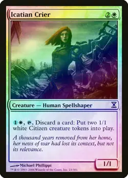 Icatian Crier FOIL Time Spiral NM White Common MAGIC GATHERING CARD ABUGames - Image 1