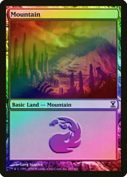 Mountain (297) FOIL Time Spiral NM Basic Land MAGIC GATHERING CARD ABUGames - Image 1
