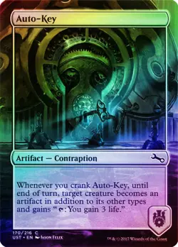 Auto-Key FOIL Unstable NM Artifact Common MAGIC THE GATHERING CARD ABUGames - Image 1