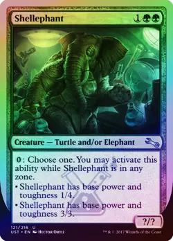 Shellephant FOIL Unstable NM Green Uncommon MAGIC THE GATHERING CARD ABUGames - Image 1