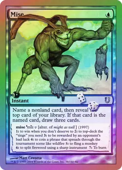 Mise FOIL Unhinged PLD Blue Uncommon MAGIC THE GATHERING MTG CARD ABUGames - Image 1