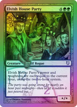 Elvish House Party FOIL Unhinged NM Green Uncommon MAGIC MTG CARD ABUGames - Image 1