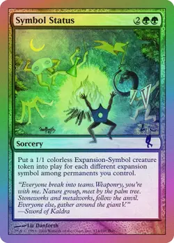 Symbol Status FOIL Unhinged NM Green Uncommon MAGIC GATHERING CARD ABUGames - Image 1