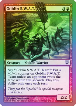 Goblin S.W.A.T. Team FOIL Unhinged NM Red Common MAGIC GATHERING CARD ABUGames - Image 1