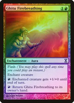 Ghitu Firebreathing FOIL Time Spiral NM Red Common MAGIC MTG CARD ABUGames - Image 1