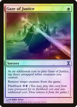 Gaze of Justice FOIL Time Spiral NM White Common MAGIC GATHERING CARD ABUGames - Image 1