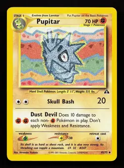 Pupitar 45/75 Unlimited Uncommon Neo Discovery Pokemon Card - Image 1