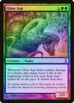 Glass Asp FOIL Time Spiral NM Green Common MAGIC THE GATHERING CARD ABUGames - Image 1