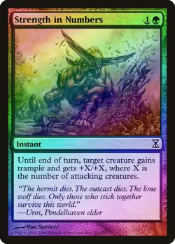 Strength in Numbers FOIL Time Spiral NM Green Common MAGIC MTG CARD ABUGames - Image 1