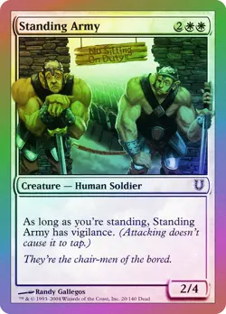 Standing Army FOIL Unhinged NM White Common MAGIC THE GATHERING CARD ABUGames - Image 1