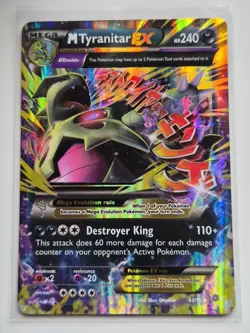 Mega M Tyranitar 43/98 Ancient Origins X & Y Pokemon TCG Card Ultra Rare Holo - Image 1