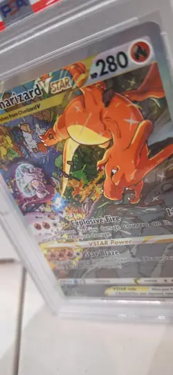 Pokemon -Charizard VStar- Full Art Holo Black Star Promo SWSH262 - UPC PSA 9 - Image 2