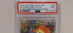 Pokemon -Charizard VStar- Full Art Holo Black Star Promo SWSH262 - UPC PSA 9 - Image 4