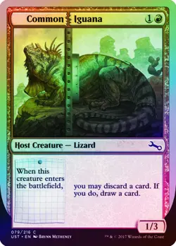 Common Iguana FOIL Unstable NM Red Common MAGIC THE GATHERING CARD ABUGames - Image 1