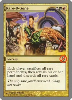 Rare-B-Gone Unhinged NM Black Red Rare MAGIC THE GATHERING MTG CARD ABUGames - Image 1