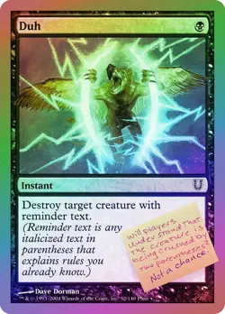 Duh FOIL Unhinged NM Black Common MAGIC THE GATHERING MTG CARD ABUGames - Image 1
