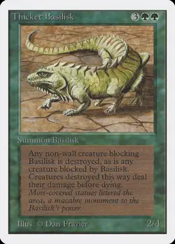 Thicket Basilisk Unlimited PLD Green Uncommon MAGIC GATHERING CARD ABUGames - Image 1